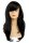 long, step cut, black wig, length 55 cm