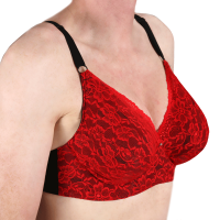 "Olivia" Transwonder BH Spitze hot red